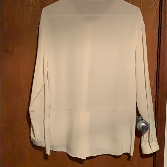 Tibi Cream Silk Blouse Size 4 - Picture 4 of 6